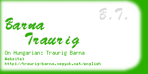 barna traurig business card